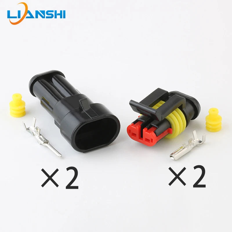 5set 282104-1 282080-1 Automotive waterproof connector 2p AMP connector DJ7021-1.5-11/21