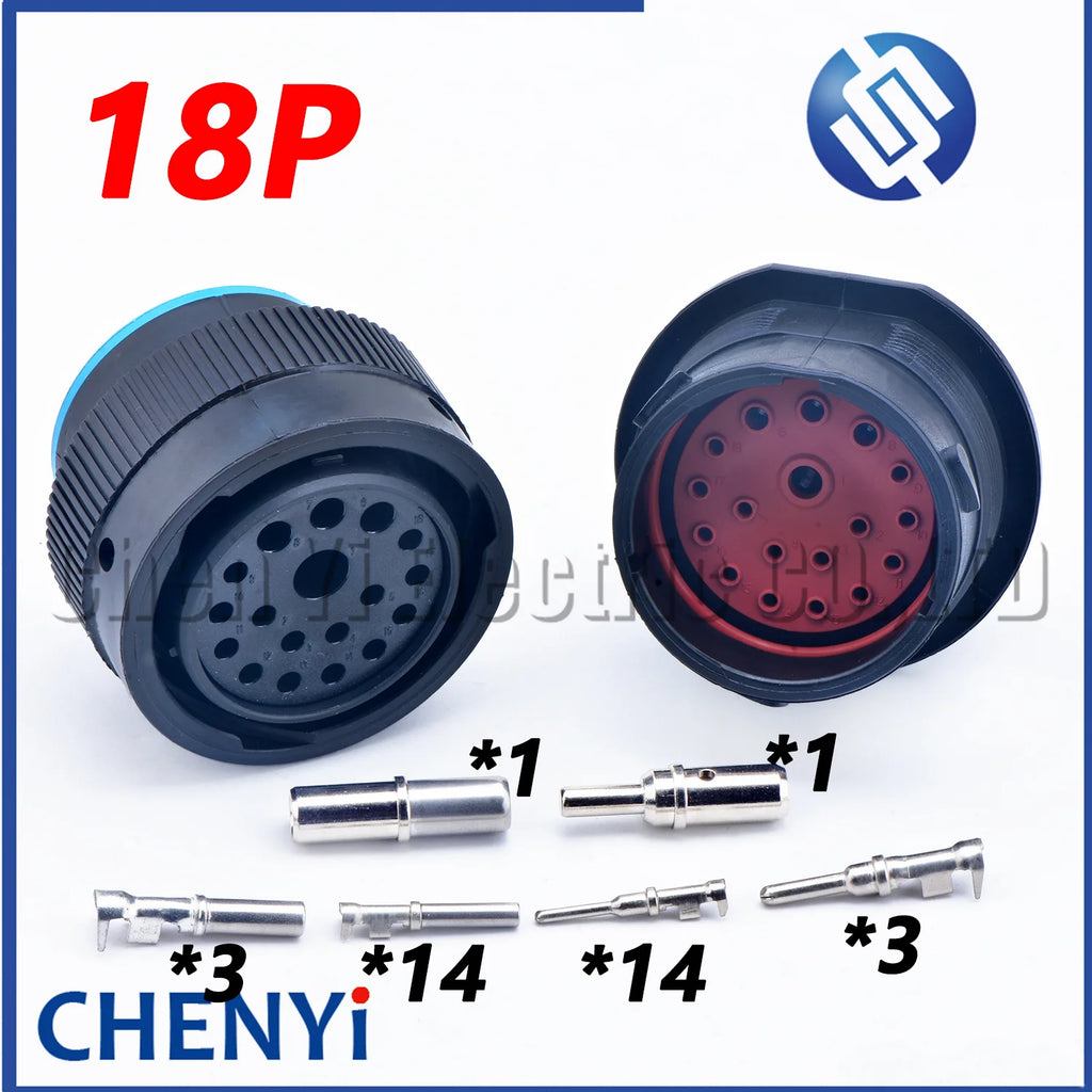 18 Pin HDP series auto waterproof connector Wire harness plug HDP26-24-18SE HDP24-24-18PE with Pins For Deutsch