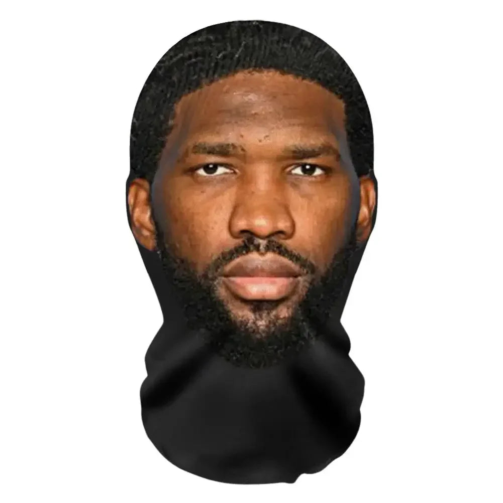 3D Black Knitted Mask Full-Face Design with Breathable Mesh Hood Suitable for Halloween Festival Sports Events Role-Playing