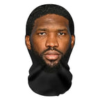 3D Black Knitted Mask Full-Face Design with Breathable Mesh Hood Suitable for Halloween Festival Sports Events Role-Playing
