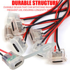 2pin USB Type C 3A Input Type Charging Socket with LED Lights Plate Waterproof Power Port TYPE-C Female Connector Jack
