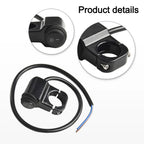 Motorcycle Handlebar Headlight ON/OFF Switch Black/Silver Aluminum Alloy 2-Wire Waterproof Second Gear Switch Motorcycle Parts