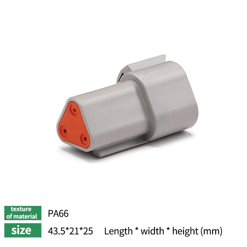 5/10/20Sets Deutsch Type DTM/DT/DTP/DT13/DT15 Waterproof Connector With Terminal Male Female Plug&Socket DTM04-2/3/4/6/8/12P