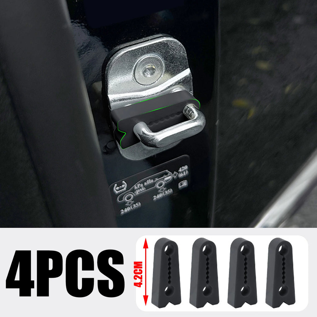 Car Door Latch Stopper Damper Buffer Pad Anti Rattle Silicone Shock Absorber Sound Insulation Noise Reduction Sticker Accessory