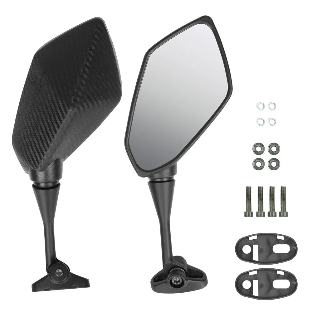 360° Rotating Wide Angle Bicycle Mirror Impact Resistant with Extra Large View Surface Seamless Handlebar Mount Bike amagi
