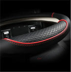 38 Cm/15 Inches Universal Car Faux Leather Steering Wheel Cover Sweat-absorbent And Breathable Handle Interior Upgrade New Amagi