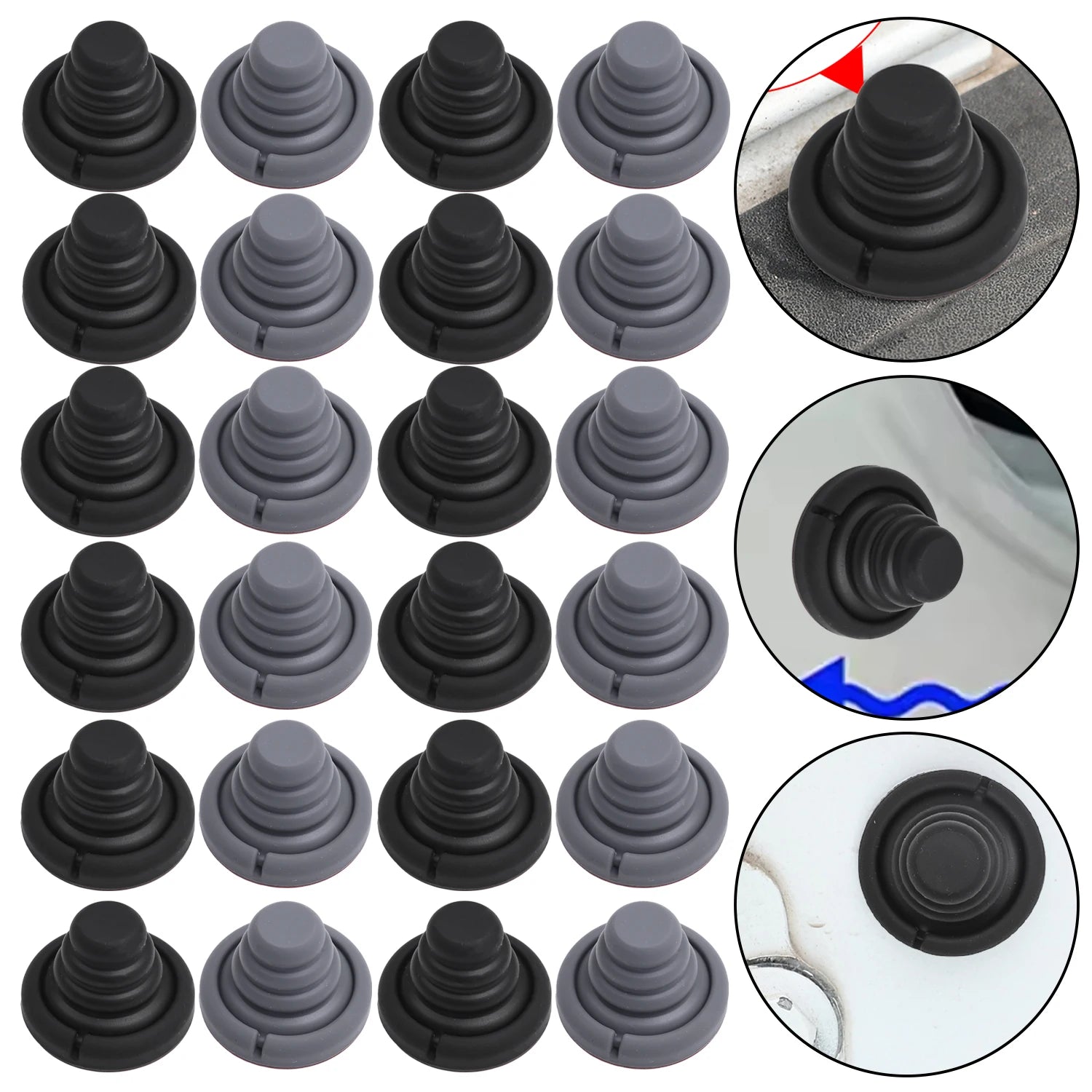 Silicone Door Shock Absorber Cushion Universal Hood Rear Trunk Reduce Noise Crashproof Airbag Buffer Anti Collision Pad Sticker
