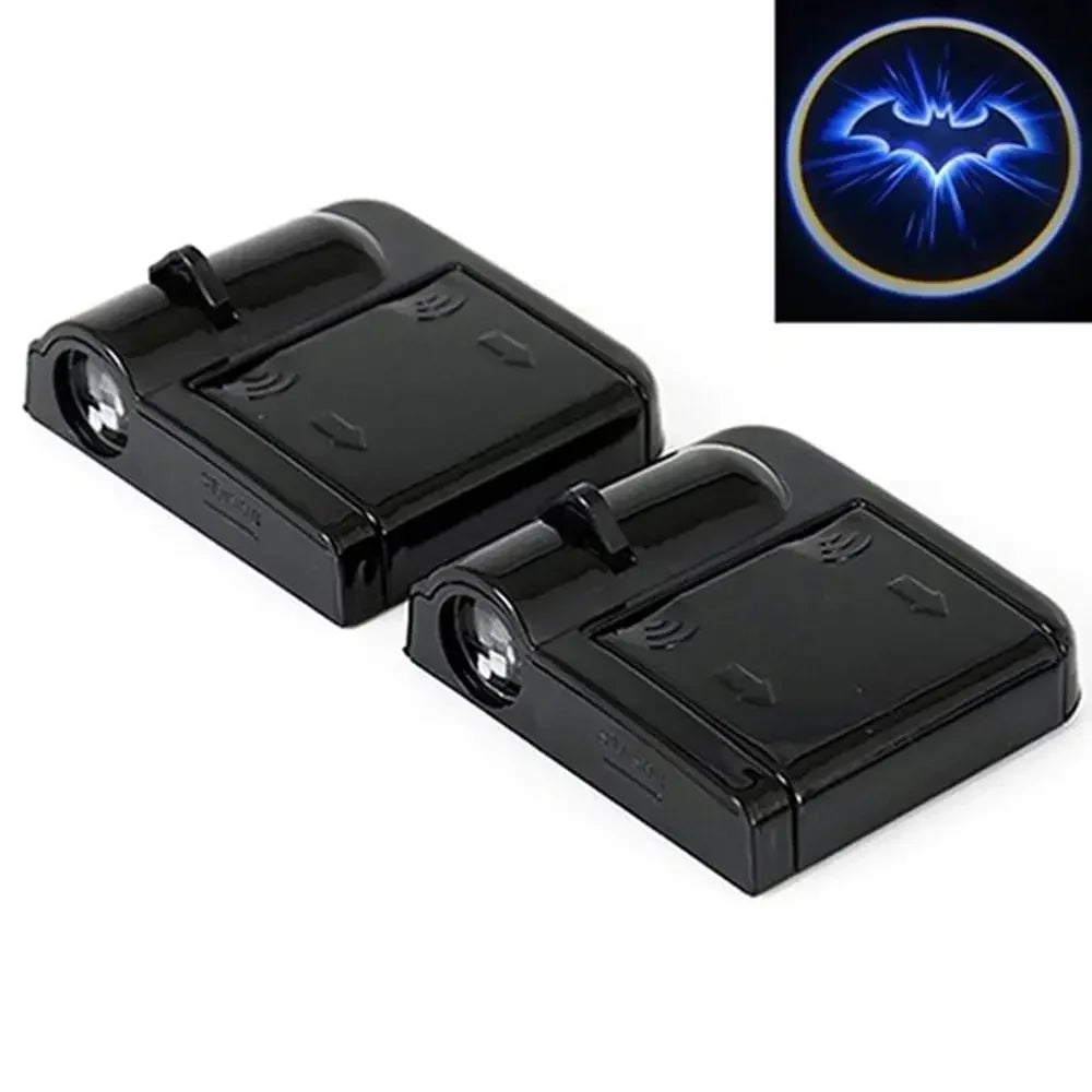 2PCS Car Door Light Welcome Lamp Wireless Projector Auto Decoration HD LED For Bat Logo Auto Accessories Amagi