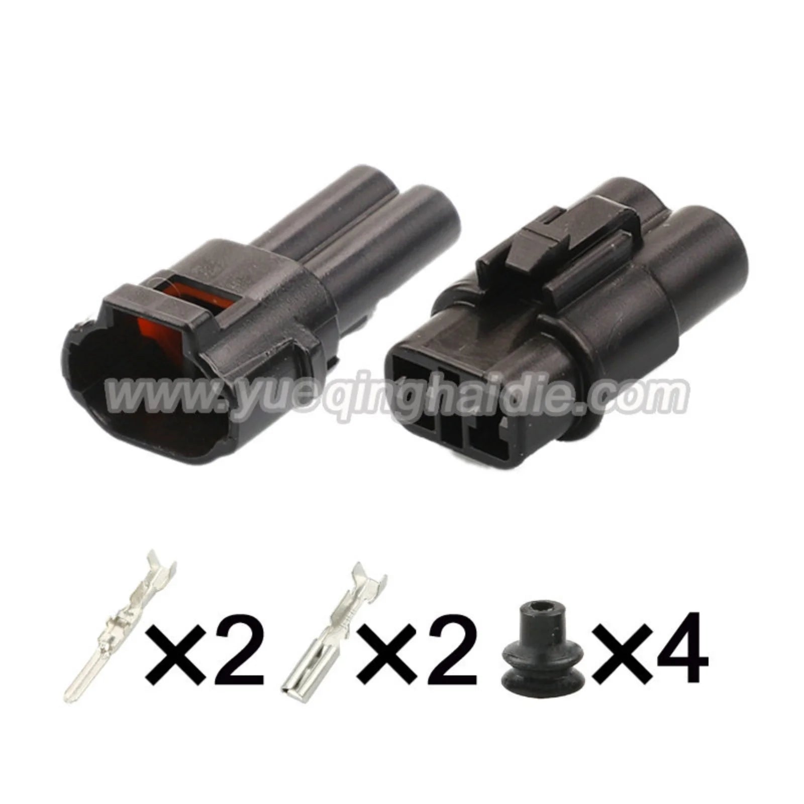 2PIN Connector Waterproof 2mm Male Female Automotive Wiring Harness For Honda Yamaha 6187-2171 6180-2181