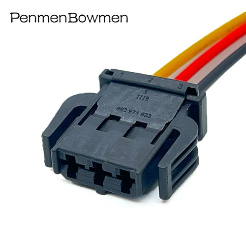 1 Set 3 Pin Car Reading Light Electrical Cable Connectors Female Wire Harness Plug for Passat Bora 893971633