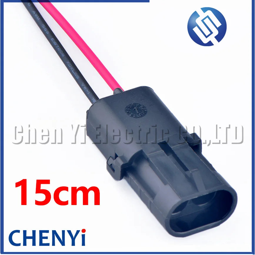 2 pin 2.5 mm Series Female or Male Injector Socket Waterproof Automobile Cable Connector Plug 12015792 12010973