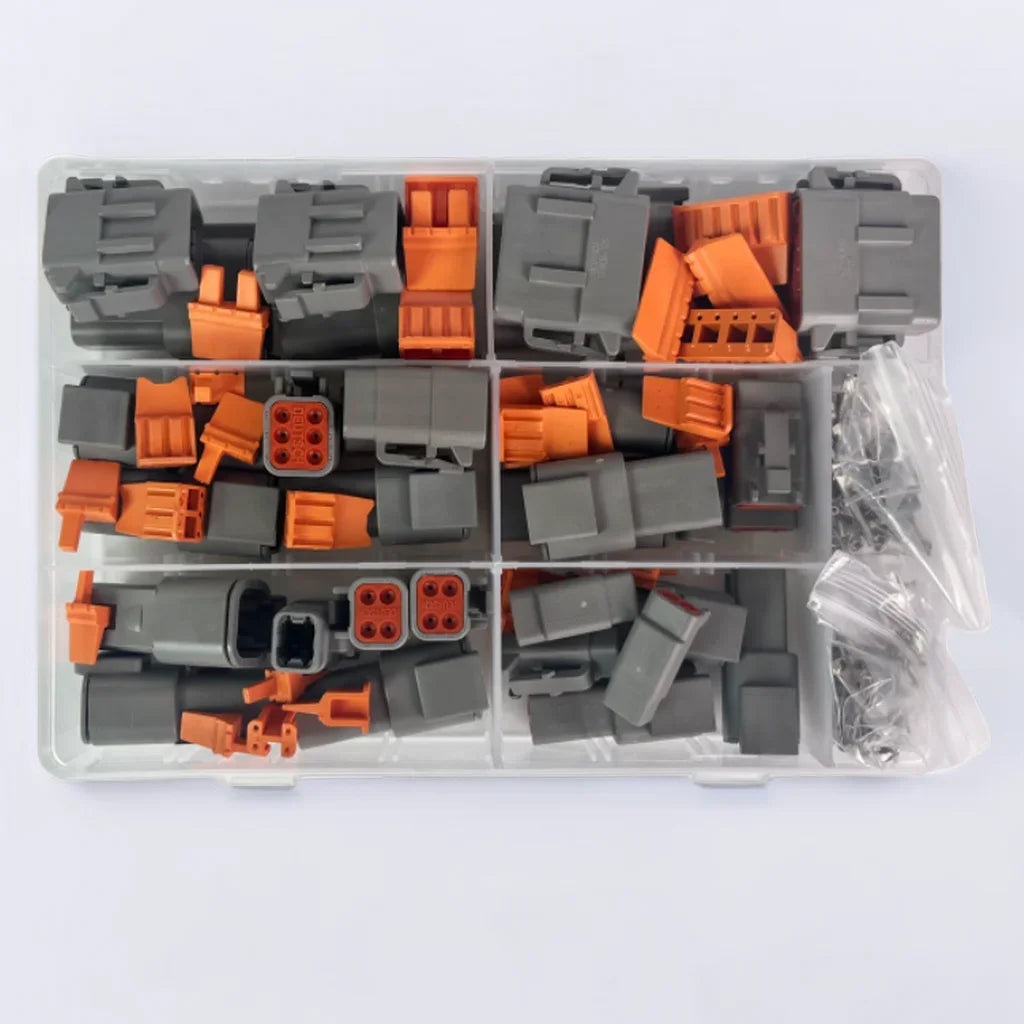 Deutsch DTM Series Sealed Connector Kit (DTM06 & DTM04) 1-10 Boxes - Automotive Waterproof Plug with Terminals & Pins for Truck