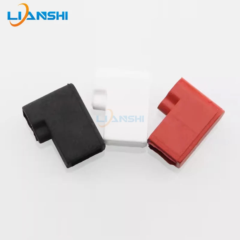 100pcs 4.8 Double wire elbow silicone sheath 187 elbow terminal sheath high temperature resistant 4.8 elbow flag spring sheath