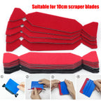 5-50PCS Auto Scratch-Free Candy Shape Tinting Film Scraper Replacement Patch Fleece Replaceable Felt Cloth for Vinyl Scraper