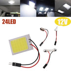 Car Interior Ceiling LED Light Panel 6000K White COB LED Light Panel With Light Adapter For Car Interior Ceiling 16/24/36/48 LED