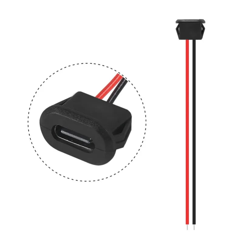 Type-C High Current Fast Charging Jack Port 3A Charger Plug Socket Connector Jack Female  USB-C with Card Buckle 2/4/10/20pcs