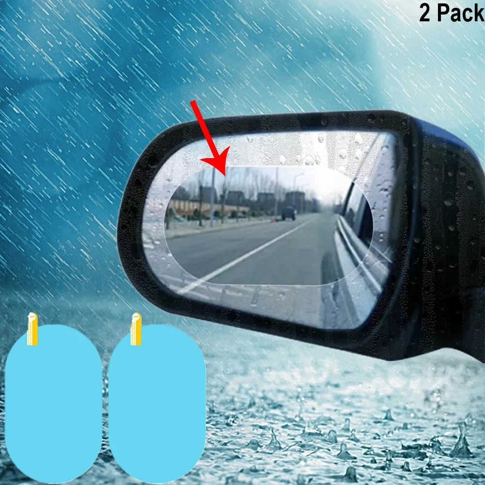 Car Rearview Mirror Protective Film Side Windows Sticker Anti Fog Glare Rainproof Waterproof Mirror Film Clear Nano Coatin