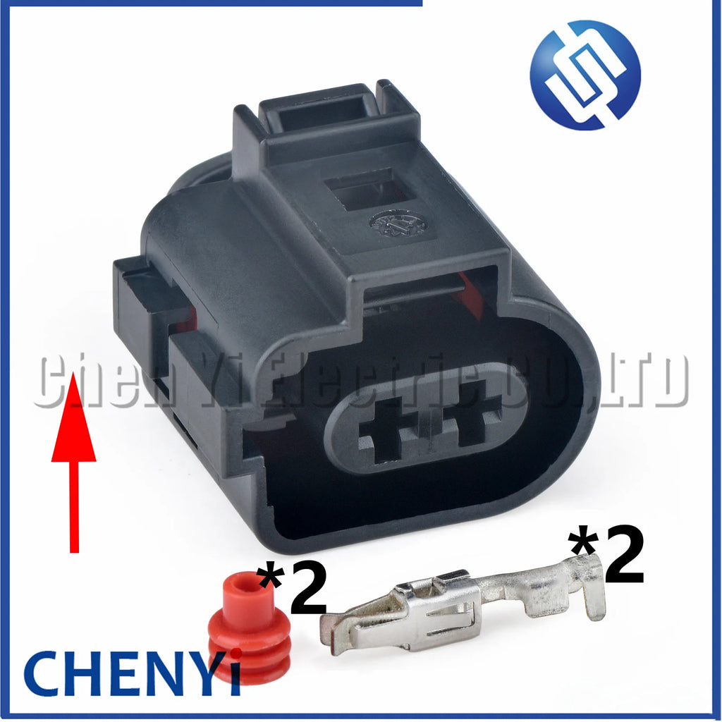 2 Pin auto Parking Brake Actuator connector solenoid valve plug 1J0973722 1J0973722A 6X0973722G 1717692-1 1717692-2