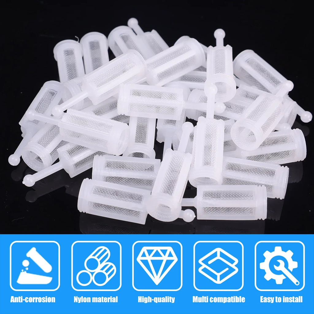 5-30PCS Car Paint Spray Gun Filter Anti Clogging Paint Feed Nozzle Replaceable Nylon Fine Mesh Filters for Automotive Detailing