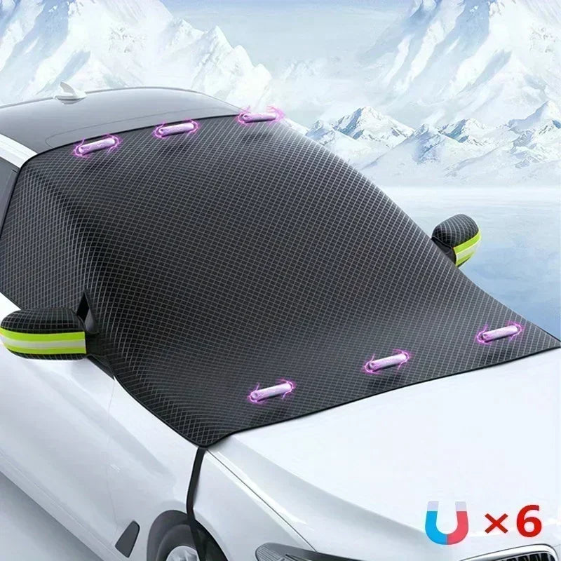 Thickened Car Snow Shield - Front Windshield Winter Frost-Proof Cover, Winterproof Car Clothing, Windshield Snow Shield Amagi