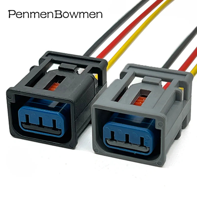 1 Set 3 Pin Car Ignition Coil High Voltage Electrical Cable Connectors Female Wire Harness Plug 1W7T-14A464-MA for Ford Honda
