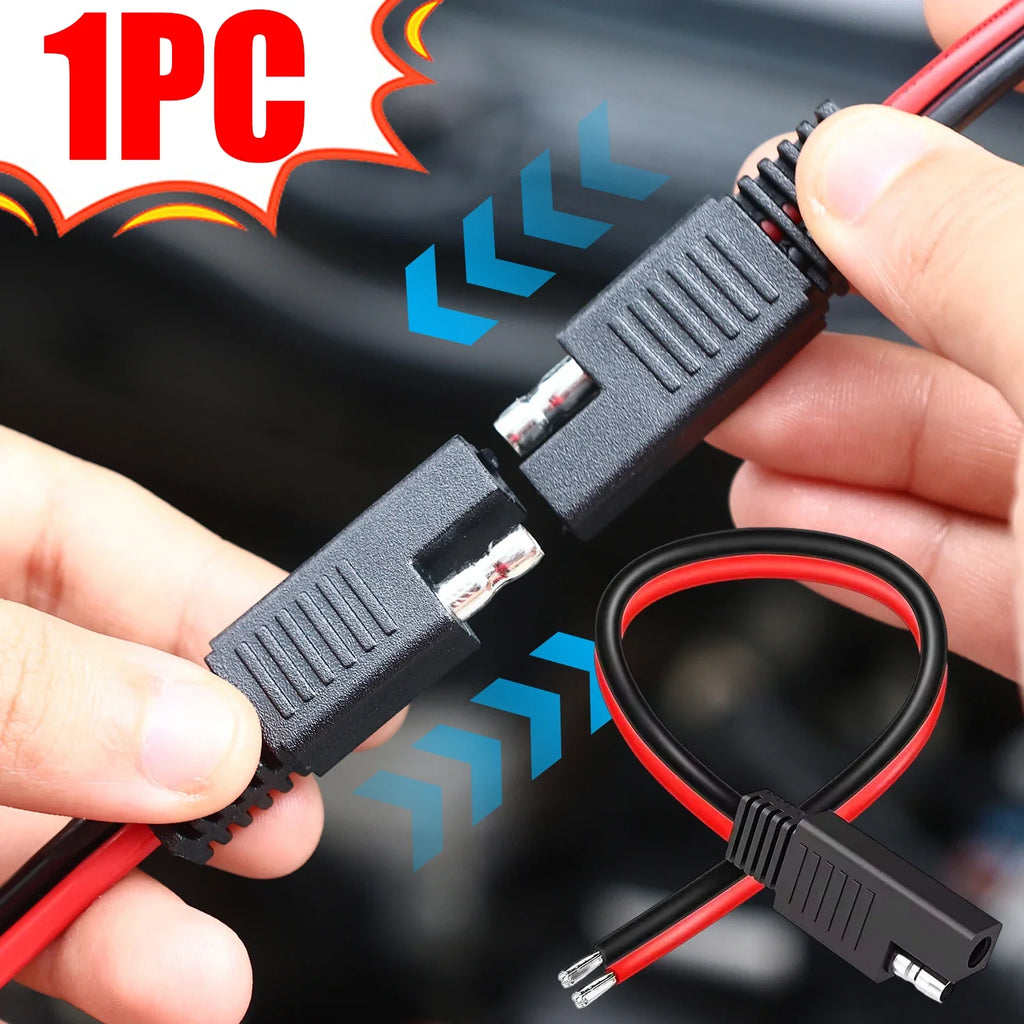 1-5PCS High-quality SAE Female and Male Power Extension Plug Cables Solar Cell Quick Disconnect Wiring Copper Harnesses