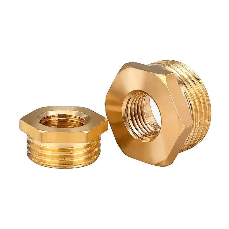 Brass BSP Reducing Hexagon Bushing Adapter Fitting,Male to Female Connector for Fuel,Water,Gas,Oil,1/8" 1/4" 3/8" 1/2" 3/4" 1"