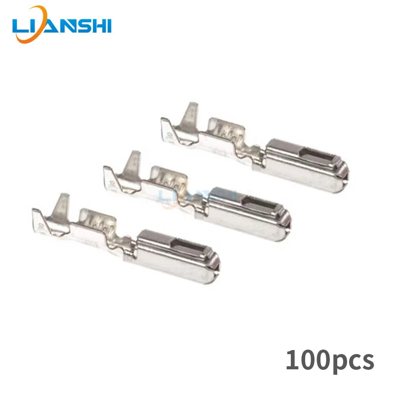 100pcs ECU pin square terminal 5-968221-1 tin-plated automotive connector female spring crimping range 0.5-0.75mm²