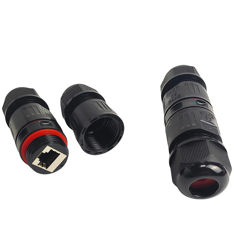 IP68 Waterproof RJ45 Ethernet Coupler, Cat6A Shielded 10Gbps Network Cable Extender for Outdoor LAN and Security Camera