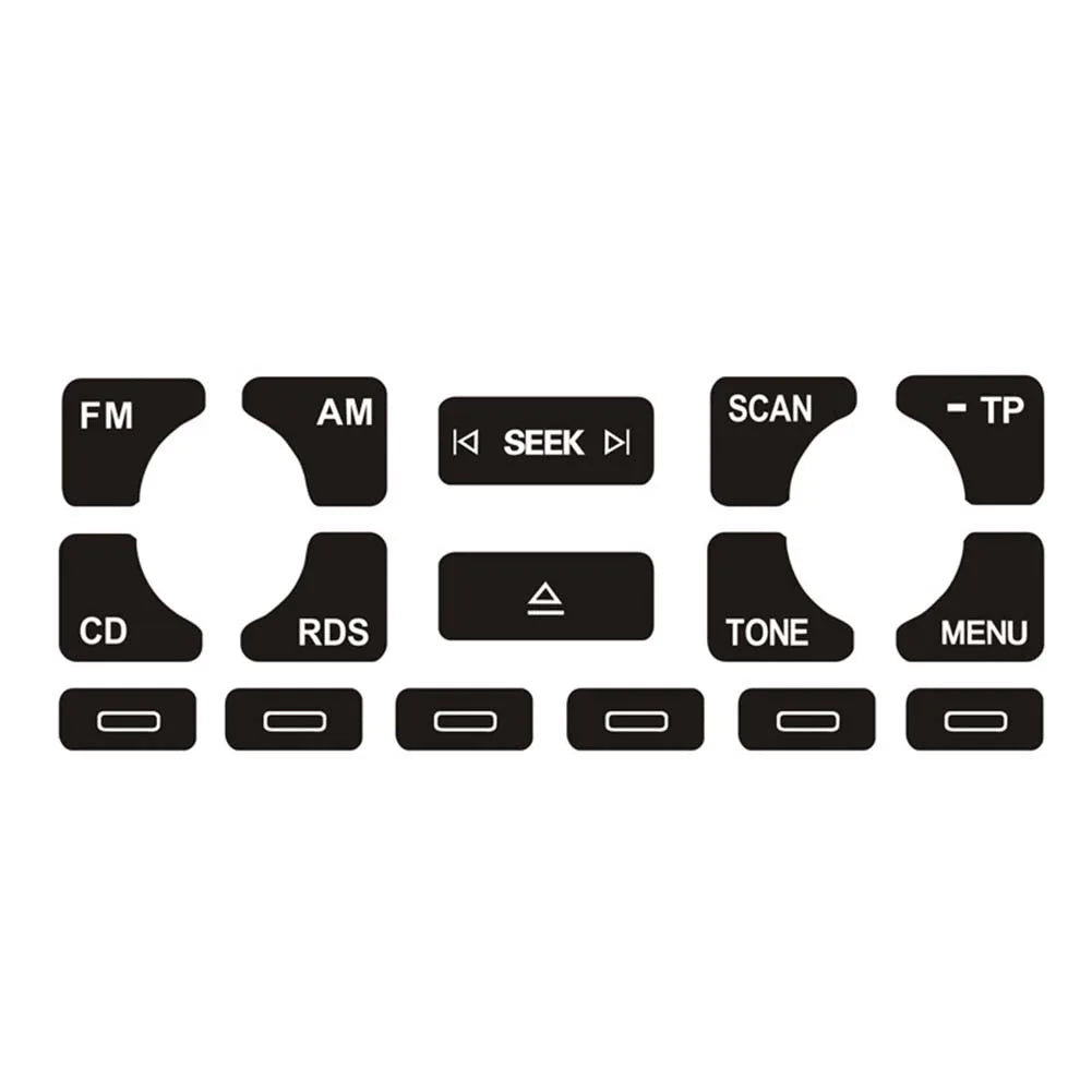 For A4 B6 B7 Radio Clima ESP Car Center Console Part Switch Button Repair Kit Sticker Decal Fix Faded Anti Scratch