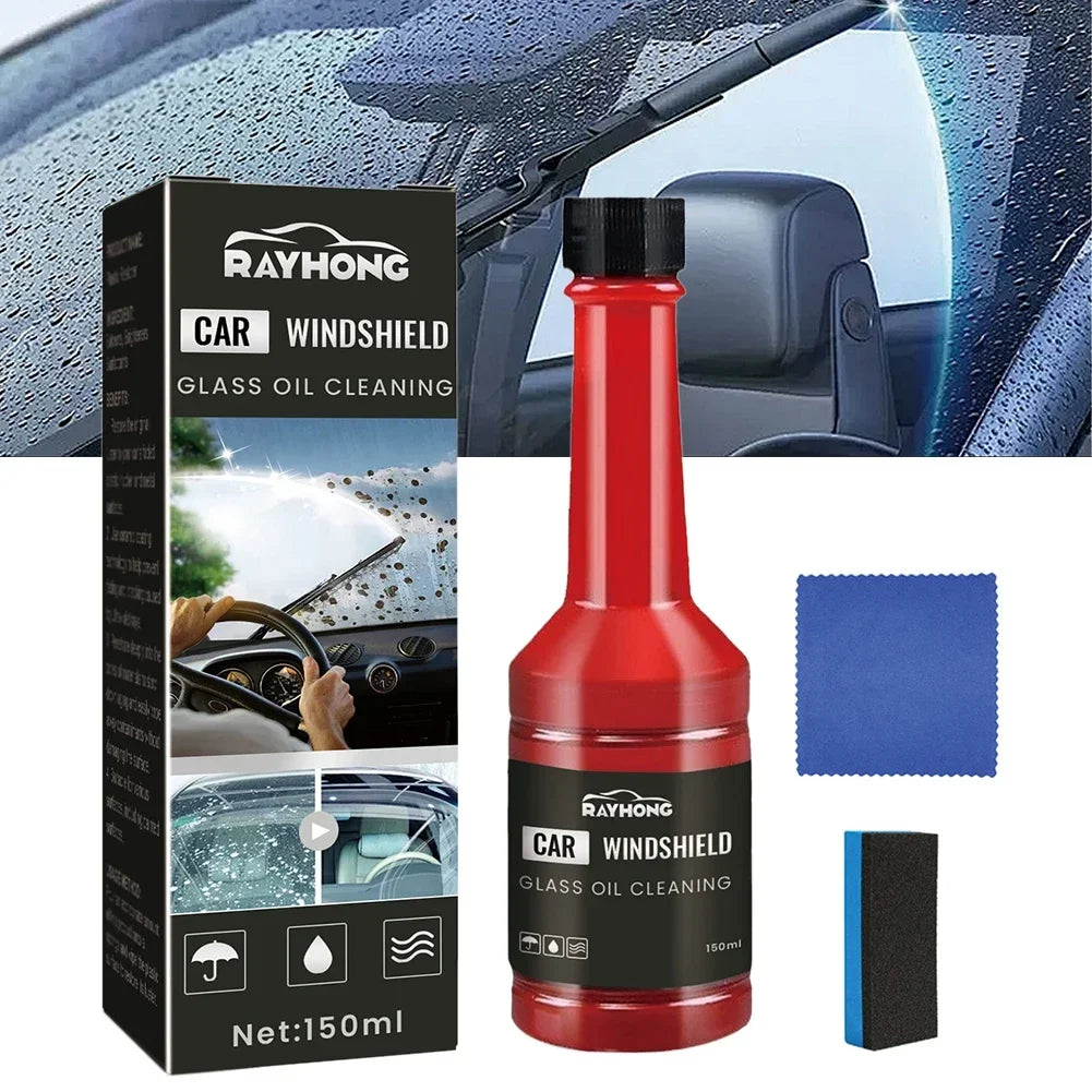 150ml Car Glass Oil Film Remover - Windshield Cleaner, Stain & Rain Scratch-Free Wiper Fluid Amagi