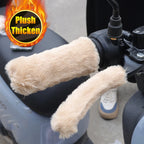 Simulated Plush Grip Glove Motorcycle Handle Cover for Winter Thick Warm Handle Gloves Covers Universal Scooters Hand Warmer