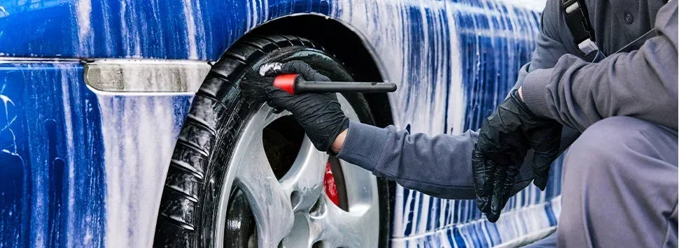 Car Wheel Multifunction Cleaning Brush Long Soft Handle Rim Hub Microfiber Brush Tire Detail Brush Auto Motorcycle Washing Amagi
