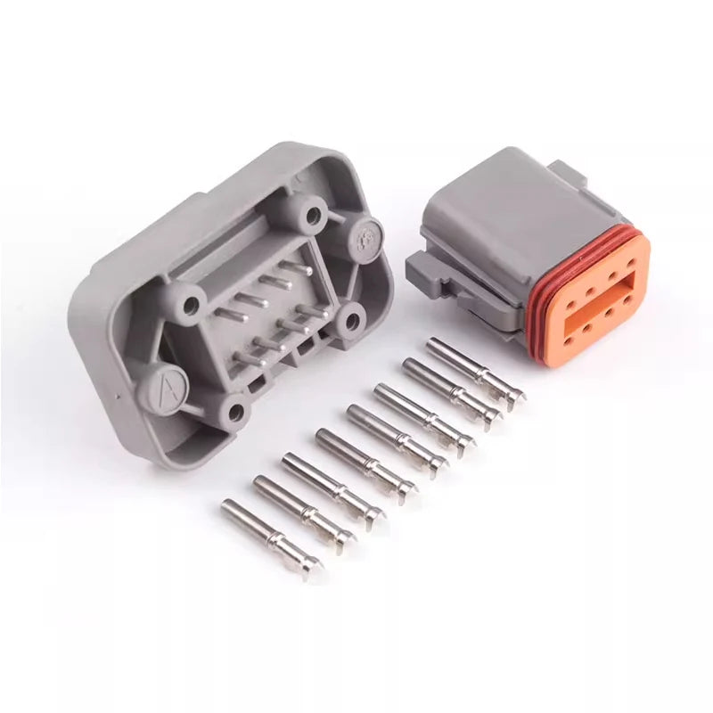 DT06-8S waterproof connector for vehicle circuit board pin end wire harness sheath PCB male and female straight pins DT15-8PA