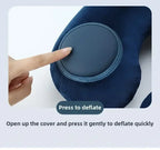 U-shaped Travel Pillow with Hump Design Press-to-inflate Portable Neck for Flight and Business Trips U-shaped for Neck Amagi