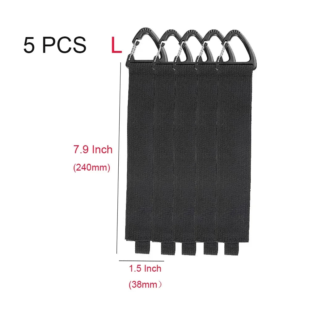 Car Cord Organizer Holder 10/5/1pcs Triangle Buckle Power Storager Wire Manager Nylon Heavy Storage Straps For Cables And Hoses
