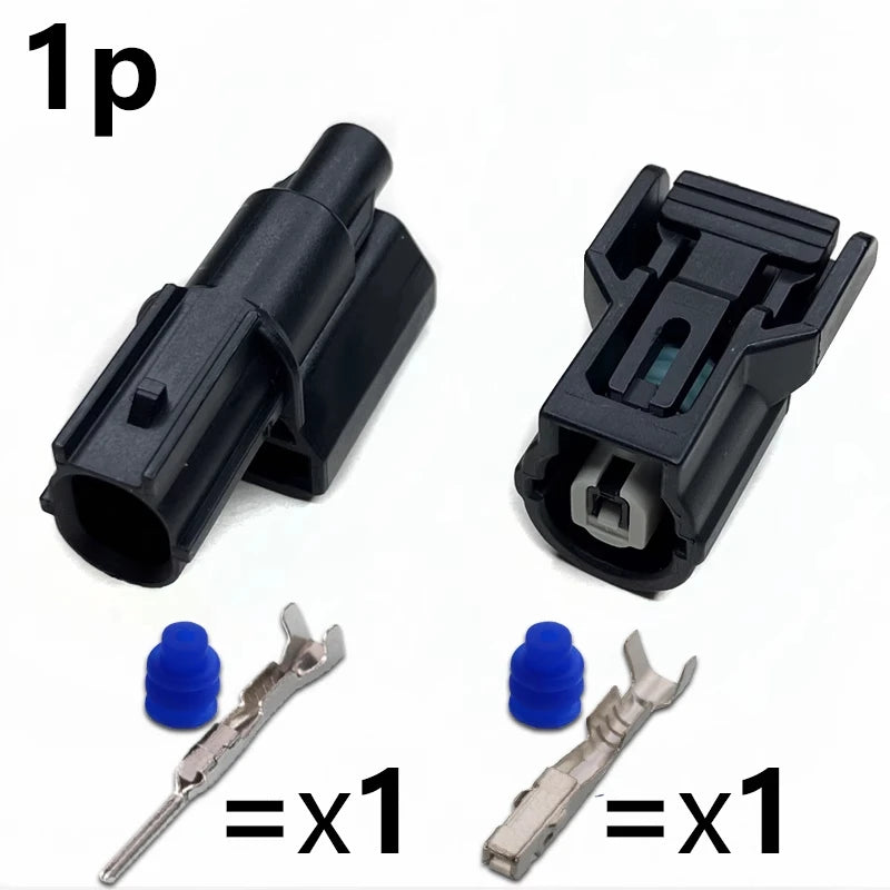 Automotive waterproof connector, two-hole wiring harness connector, 4p turn signal sensor plug, 6-core headlight LED driver plug