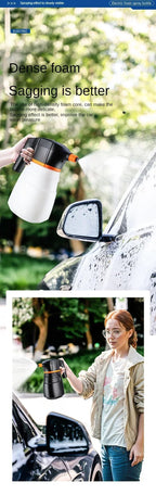 DIY Electric Foam Sprayer Foaming Pump Sprayer USB Rechargeable Lithium Auto Wash Battery Cleaning Tool Auto Accessories Amagi