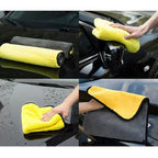 1-5 Pcs Microfiber Car Washing Towel Soft Quick Drying Windows Mirrors Wiping Rags Home Double Layer Cleaning Cloths Amagi