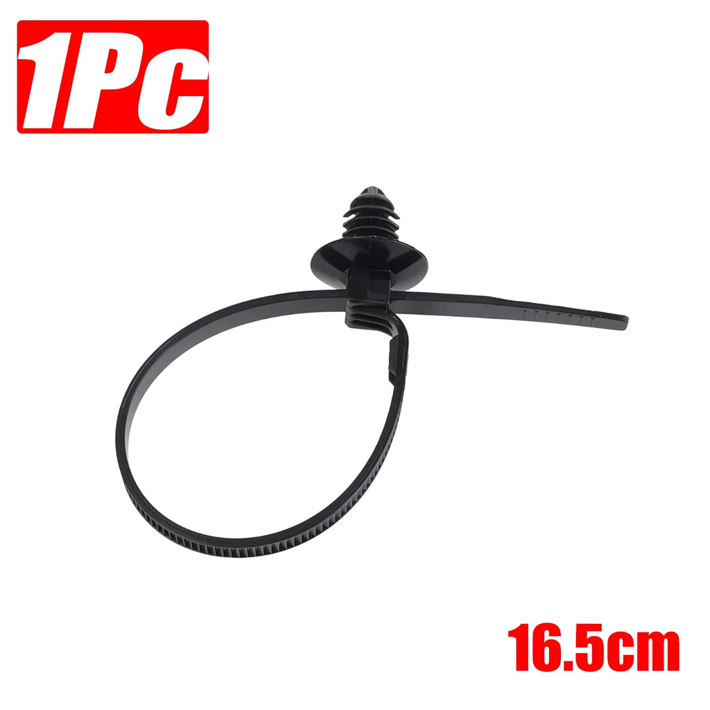 1-30pcs Black Nylon Threaded Head Harness Cable Ties Multi-purpose for Most Auto Repairs and Wiring Auto Interior Accessories