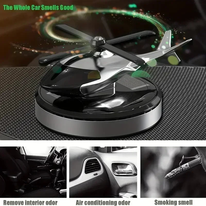 Solar Helicopter Car Air Freshener Fragrance Supplies Interior Accessories Novelty Propeller Flavoring Perfume Diffuser Amagi