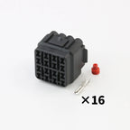 Waterproof connector Headlight wiring harness plug 16 holes black rubber jacket with terminal 6188-0353/6181-6457