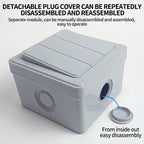 IP66 Outdoor Wall Switch 16A Weatherproof Push Button - 1/2/3 Gang Electrical for Garden/Patio/Exterior Use