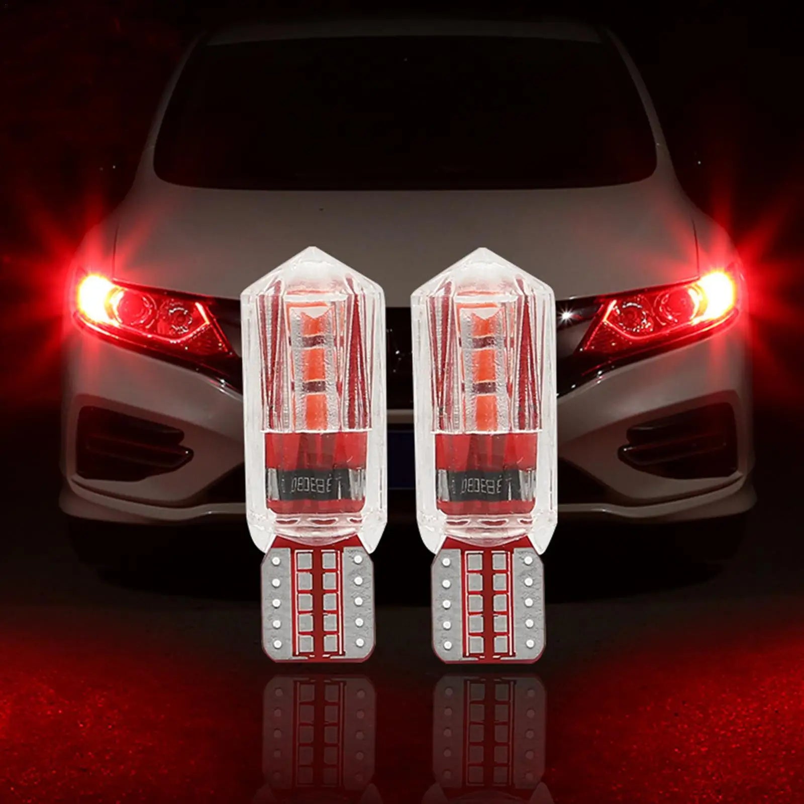 2pcs T10 W5W 194 LED Car Light Bulb Non-Pola 6SMD Canbus Car License Plate Light Interior Dome lights Reading Lamp 12V-24V Tools
