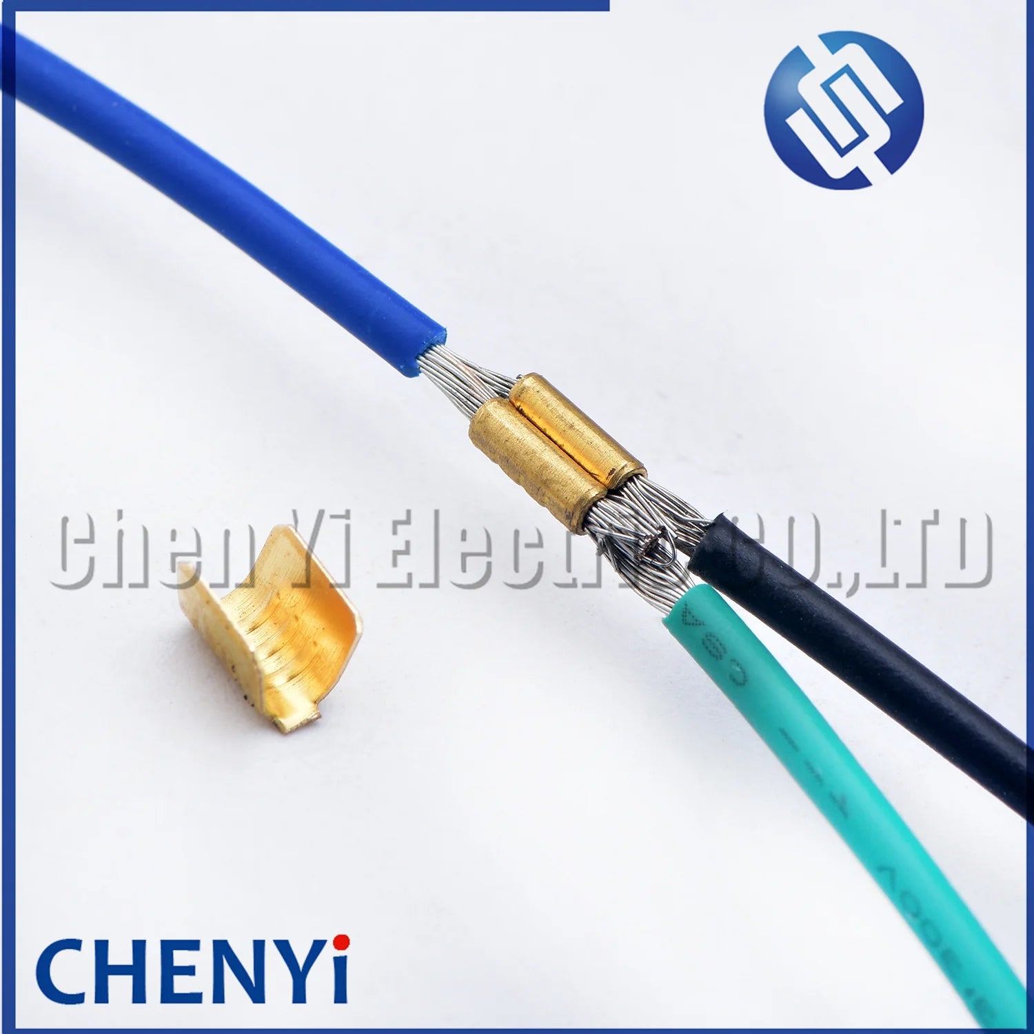 100 Pcs wire crimping brass terminal blocks wire docking and parallel terminals Copper strip joint For C-type U-type