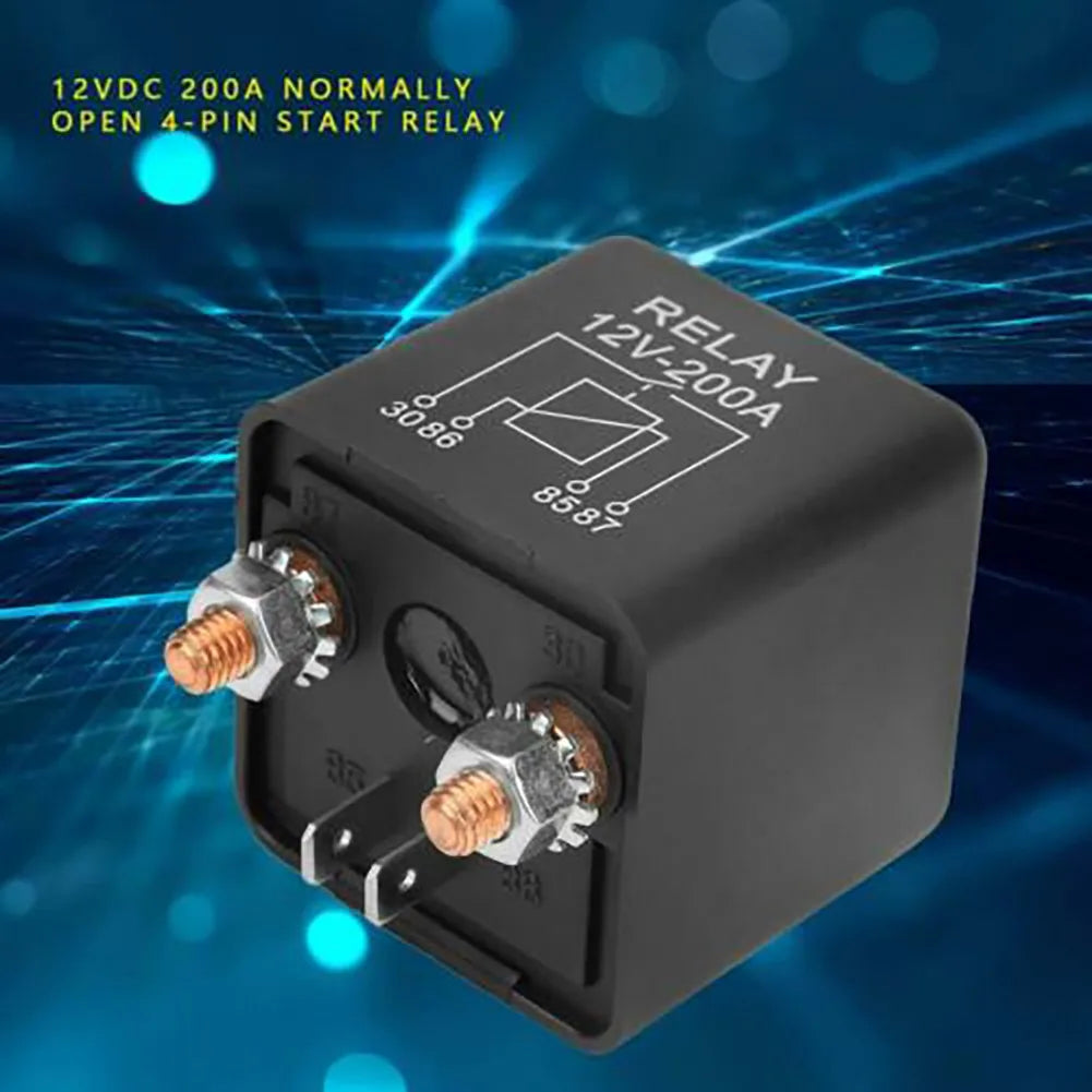 4 Pin Over 200A 12V Dual Battery Isolator Relay Start On Or Off Remote Control Battery Disconnect Isolator Switch