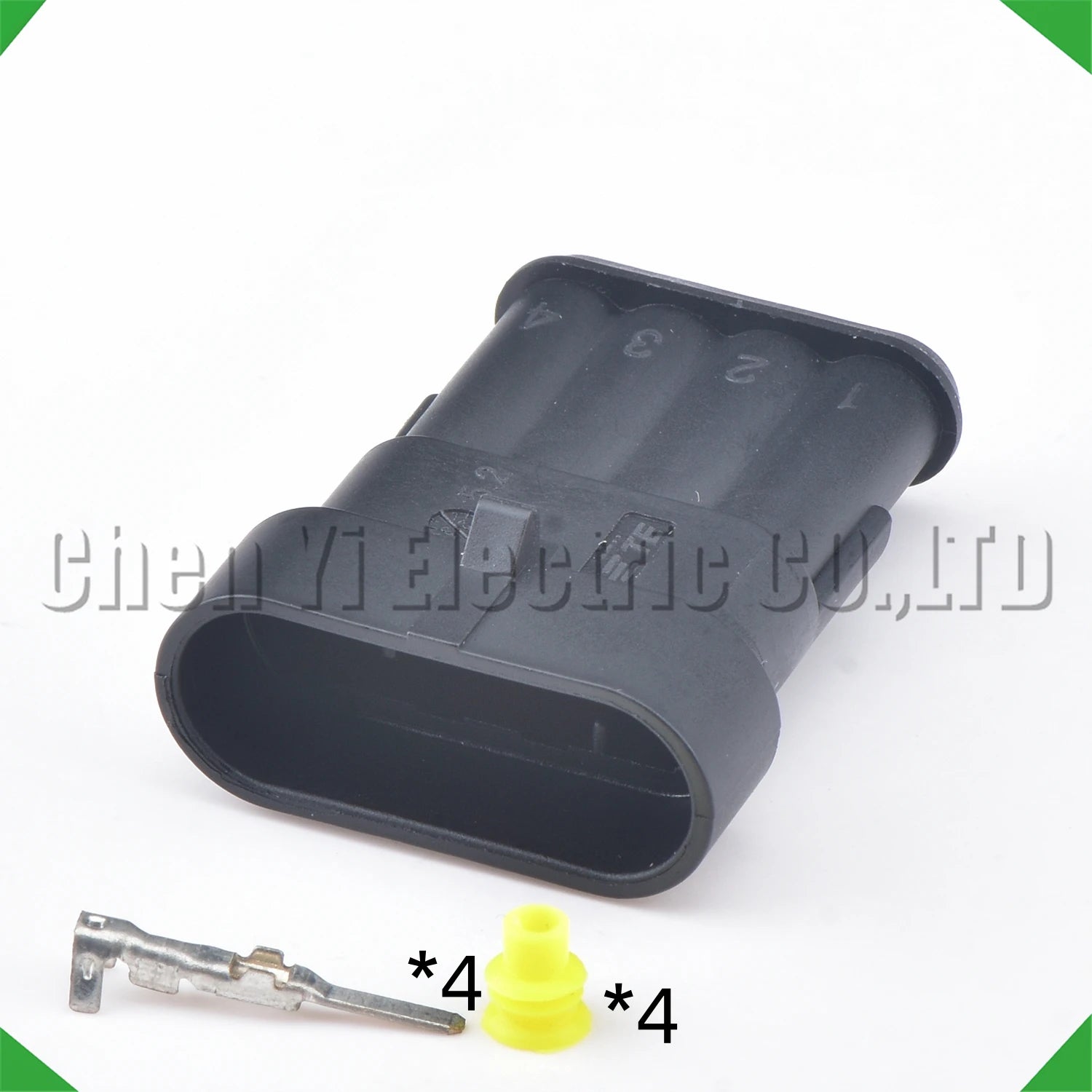 4-Pin Wire Harness female Automotive waterproof connector Black steam harness