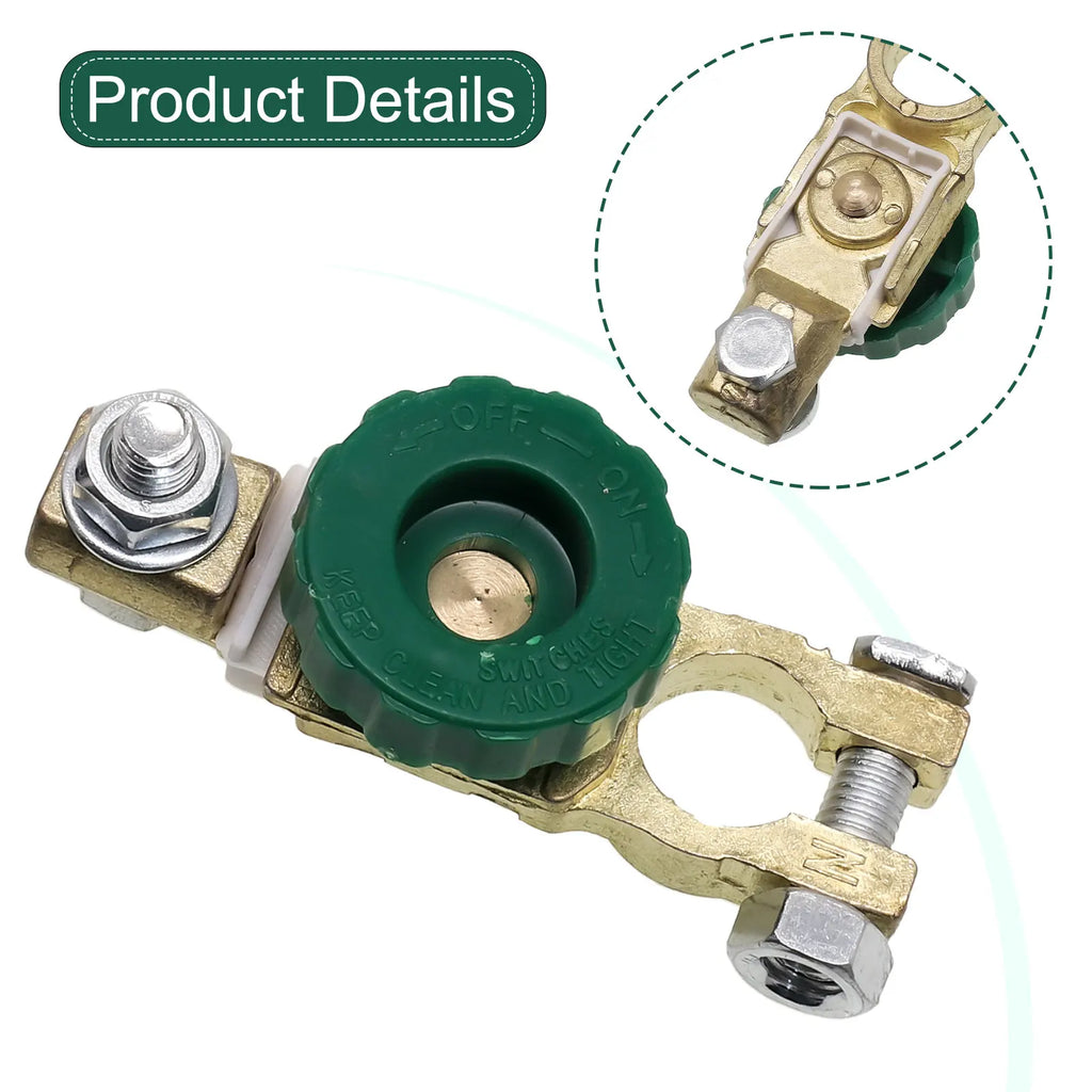 Auto Battery Terminals Quick Disconnect Isolator Cut Off Switch Auto Cables Connectors Wire Fits Standard Negative Terminal
