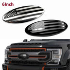6 Inch Car Oval Front Grille Emblem For Ford F150 F350 FRONT GRILL Tailgate US Flag Oval Emblem Badge Car Decoration