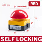 Large Mushroom Head Emergency Stop Button Switch, Waterproof Momentary or Self Locking Push Button for Machine Control